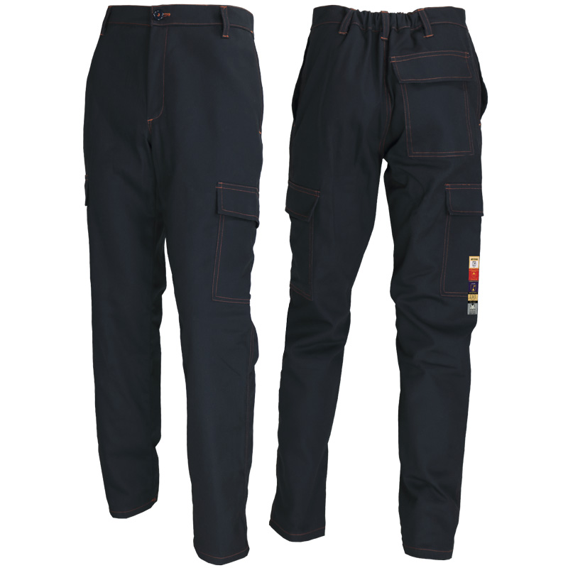 PANTALONE MULTIPROTEZIONE BLU CON PROFILO ROSSO MOD. PONZA ...